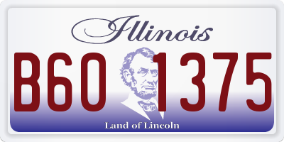IL license plate B601375