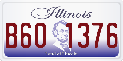 IL license plate B601376