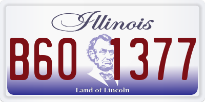 IL license plate B601377