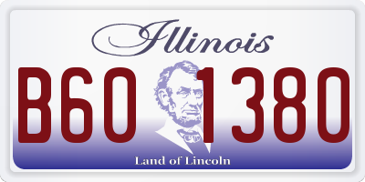 IL license plate B601380