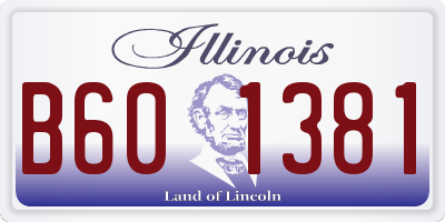 IL license plate B601381