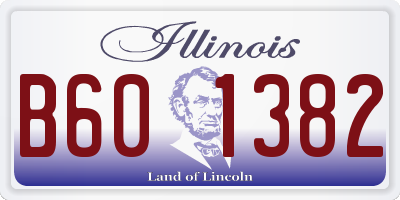 IL license plate B601382