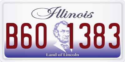 IL license plate B601383