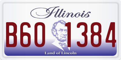 IL license plate B601384