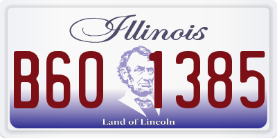 IL license plate B601385