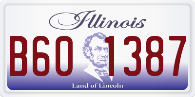 IL license plate B601387
