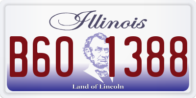 IL license plate B601388
