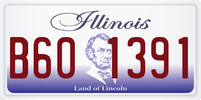 IL license plate B601391
