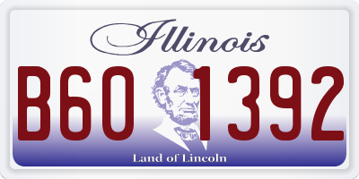 IL license plate B601392