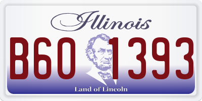 IL license plate B601393