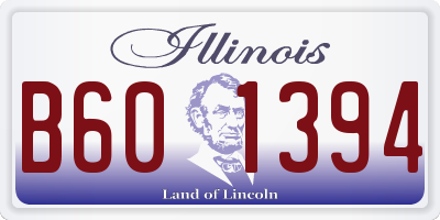 IL license plate B601394