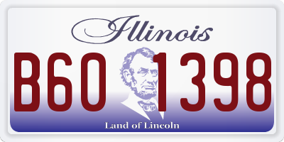 IL license plate B601398