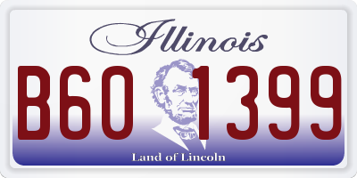 IL license plate B601399
