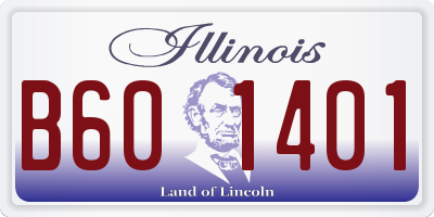 IL license plate B601401