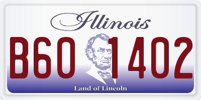 IL license plate B601402