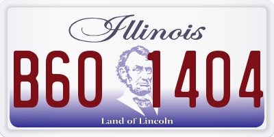 IL license plate B601404