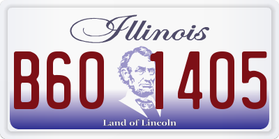 IL license plate B601405
