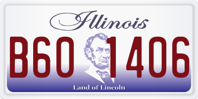 IL license plate B601406