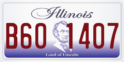 IL license plate B601407