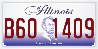 IL license plate B601409