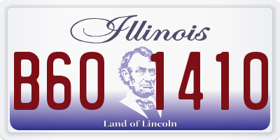 IL license plate B601410