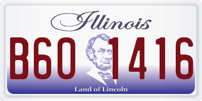 IL license plate B601416