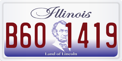 IL license plate B601419