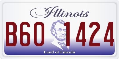 IL license plate B601424