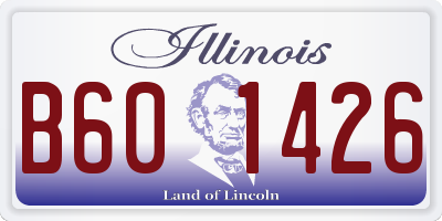 IL license plate B601426