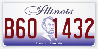 IL license plate B601432
