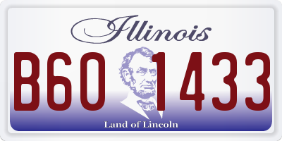 IL license plate B601433