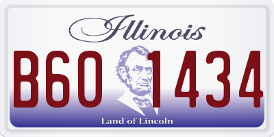 IL license plate B601434