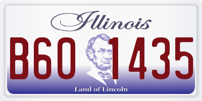 IL license plate B601435