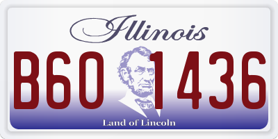 IL license plate B601436