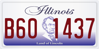 IL license plate B601437