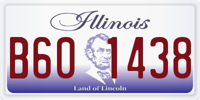 IL license plate B601438