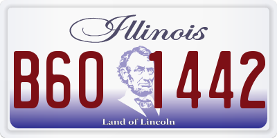 IL license plate B601442
