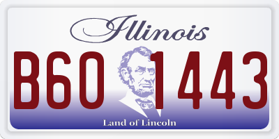 IL license plate B601443