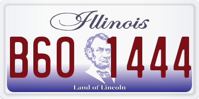 IL license plate B601444