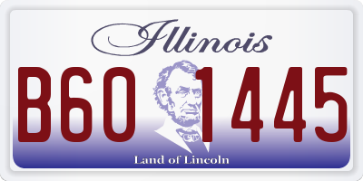 IL license plate B601445