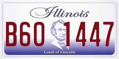 IL license plate B601447