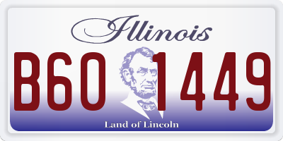 IL license plate B601449