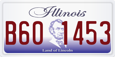 IL license plate B601453