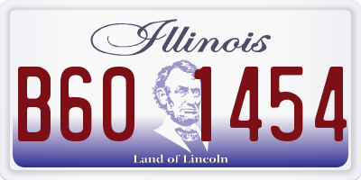 IL license plate B601454