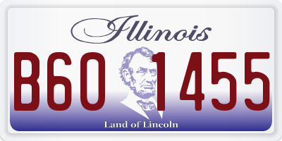 IL license plate B601455