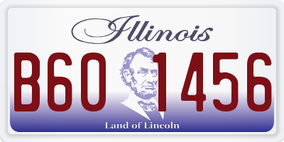 IL license plate B601456
