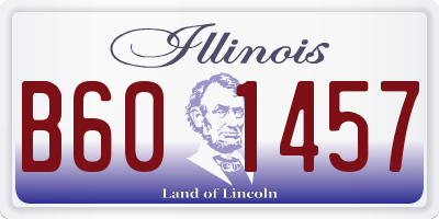 IL license plate B601457