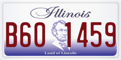 IL license plate B601459