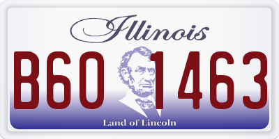 IL license plate B601463