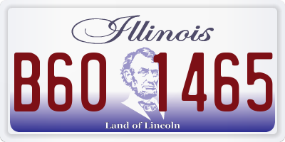 IL license plate B601465